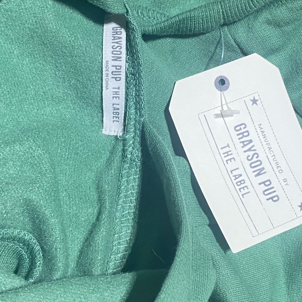 NWT GRAYSON PUP The Label Dog green hoodie size L - Picture 6 of 7